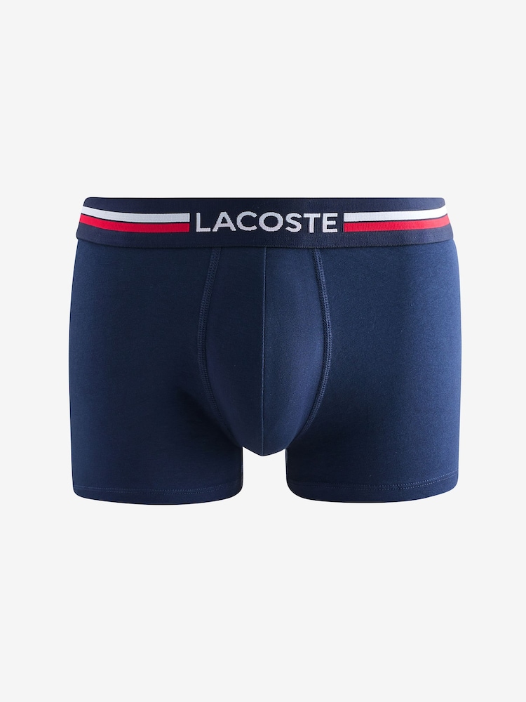 Lacoste Blue Logo Boxers 3 Pack - Image 2 of 5