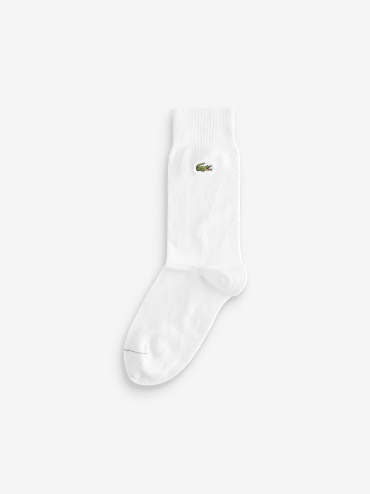 Lacoste Logo White Socks 5 Pack - Image 2 of 7