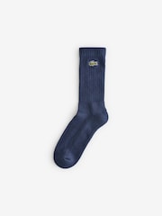 Lacoste Black/White Logo Socks 3 Pack - Image 3 of 5