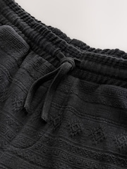 Noir - Short en jersey texturé - Image 8 de 8