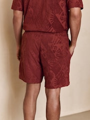 Rust Red 100% Cotton Towel Shorts - Image 3 of 8