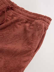 Rust Red 100% Cotton Towel Shorts - Image 6 of 8