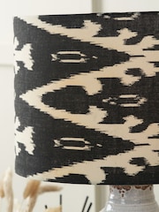 Pacific Lifestyle Black Lars Ikat Patterned Cylinder Shade - Image 2 of 5