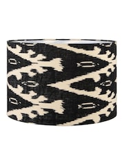 Pacific Lifestyle Black Lars Ikat Patterned Cylinder Shade - Image 5 of 5
