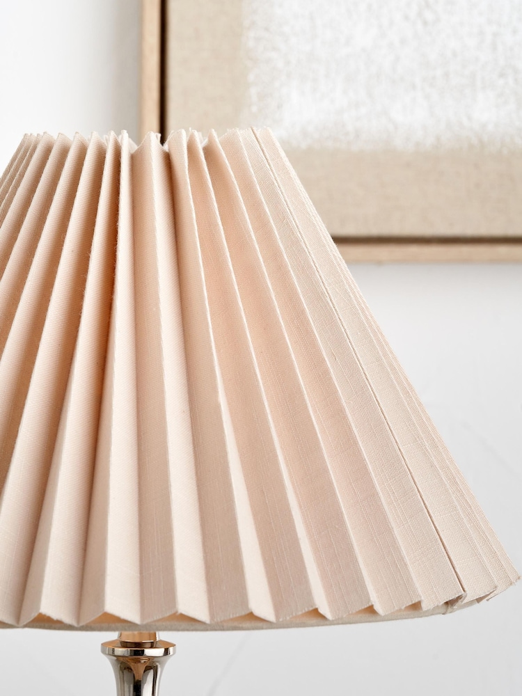 Pacific Lifestyle Natural Amelia Linen Hard Pleat Tapered Shade - Image 2 of 4