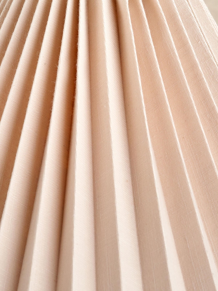 Pacific Lifestyle Natural Amelia Linen Hard Pleat Tapered Shade - Image 4 of 4