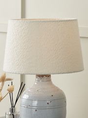 Pacific Lifestyle White Martigues Boucle Tapered Cylinder Shade - Image 1 of 6