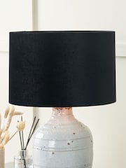 Pacific Lifestyle Black Bow Velvet Cylinder Shade - Image 1 of 3