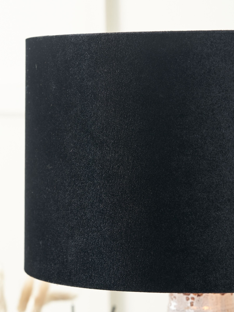 Pacific Lifestyle Black Bow Velvet Cylinder Shade - Image 2 of 3