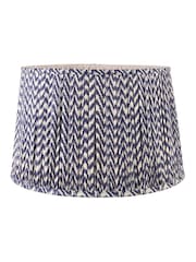 Pacific Lifestyle Navy Blue Vienna Chevron Mushroom Pleat Shade - Image 1 of 5