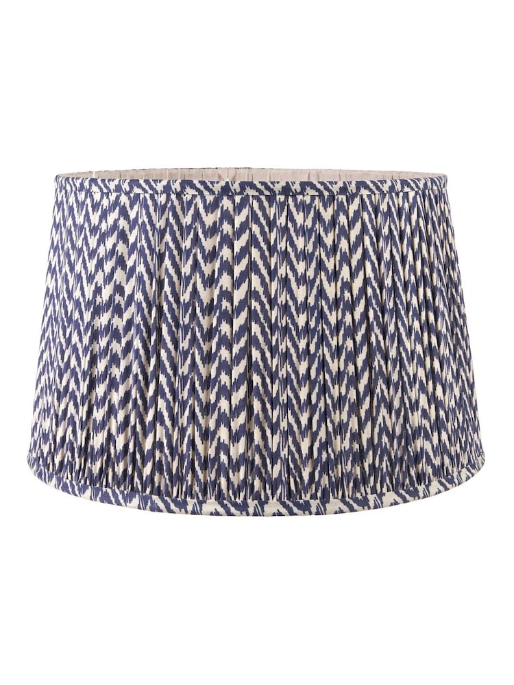 Pacific Lifestyle Navy Blue Vienna Chevron Mushroom Pleat Shade - Image 1 of 5