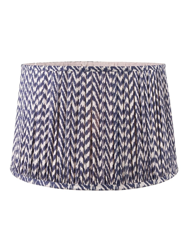 Pacific Lifestyle Navy Blue Vienna Chevron Mushroom Pleat Shade - Image 2 of 5