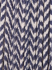 Pacific Lifestyle Navy Blue Vienna Chevron Mushroom Pleat Shade - Image 4 of 5