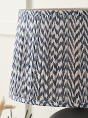 Pacific Lifestyle Navy Blue Vienna Chevron Mushroom Pleat Shade - Image 5 of 5