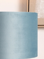 Pacific Lifestyle Duck Egg Rene Velvet Cylinder Shade - Image 3 of 4