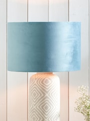 Pacific Lifestyle Duck Egg Rene Velvet Cylinder Shade - Image 4 of 4