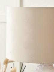 Pacific Lifestyle Greige Rene Velvet Cylinder Shade - Image 2 of 3