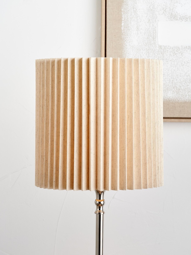 Pacific Lifestyle Natural Callista Linen Hard Pleat Shade - Image 1 of 2