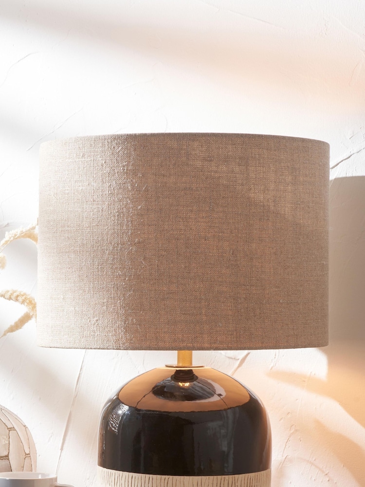 Pacific Lifestyle Natural Edward Linen Cylinder Shade - Image 1 of 3