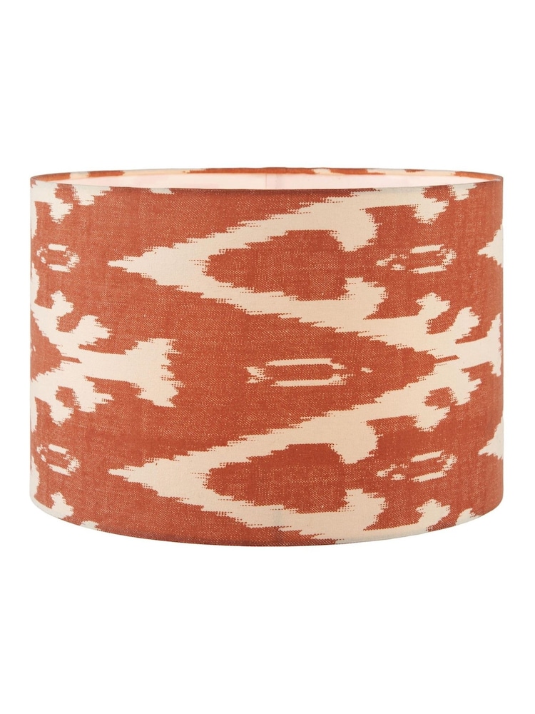 Pacific Lifestyle Cinnamon Izara Ikat Patterned Mushroom Pleat Tapered Shade - Image 1 of 2
