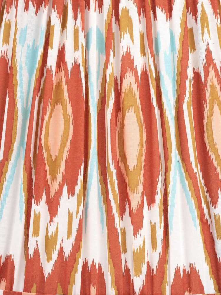 Pacific Lifestyle Cinnamon Izara Ikat Patterned Mushroom Pleat Tapered Shade - Image 2 of 2
