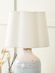 Pacific Lifestyle White Posy Handloom Tapered Scalloped Shade - Image 4 of 5