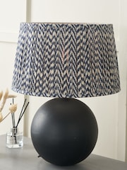 Pacific Lifestyle Black Vienna Chevron Mushroom Pleat Shade - Image 1 of 4