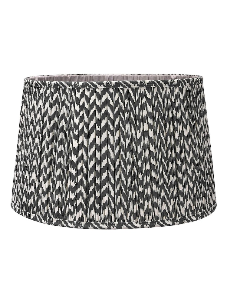 Pacific Lifestyle Black Vienna Chevron Mushroom Pleat Shade - Image 2 of 4 Pacific Lifestyle Black Vienna Chevron Mushroom Pleat Shade - Image 2 of 4