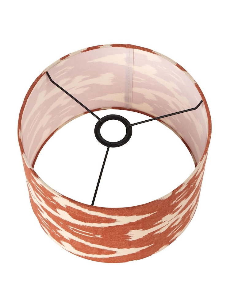 Pacific Lifestyle Cinnamon Lars Ikat Patterned Cylinder Shade - Image 2 of 4 Pacific Lifestyle Cinnamon Lars Ikat Patterned Cylinder Shade - Image 2 of 4