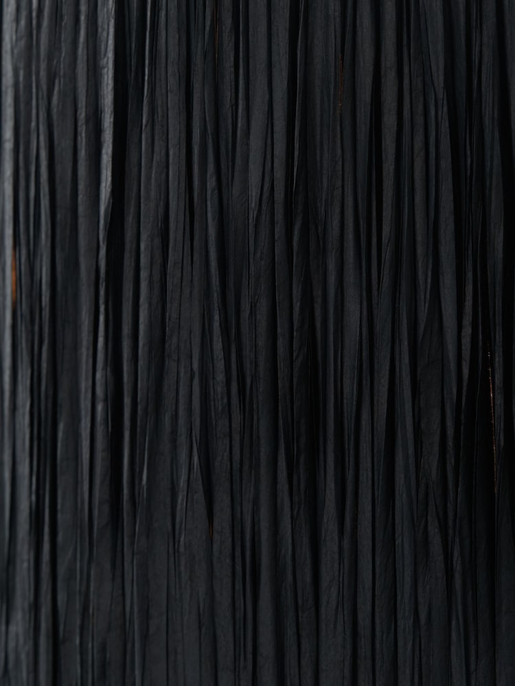 Pacific Lifestyle Black Tilia Raffia Cylinder Shade - Image 3 of 3