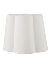 Pacific Lifestyle White Bloom Handloom Scalloped Cylinder Shade - Image 1 of 4