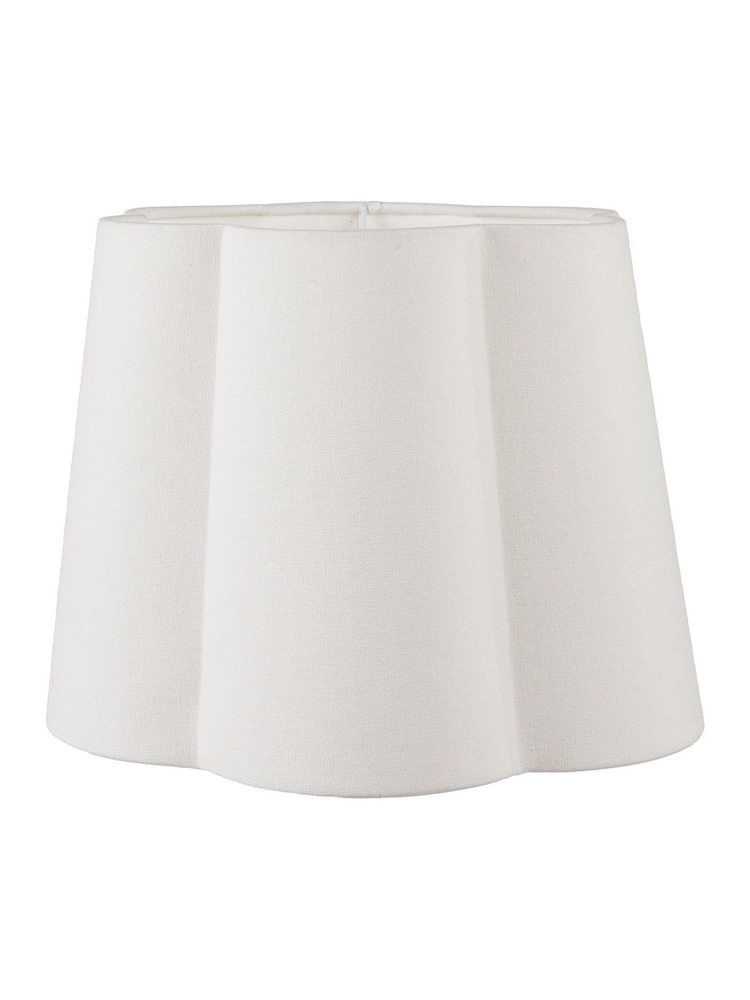 Pacific Lifestyle White Bloom Handloom Scalloped Cylinder Shade - Image 1 of 4