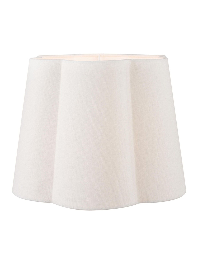 Pacific Lifestyle White Bloom Handloom Scalloped Cylinder Shade - Image 2 of 4