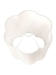 Pacific Lifestyle White Bloom Handloom Scalloped Cylinder Shade - Image 6 of 6