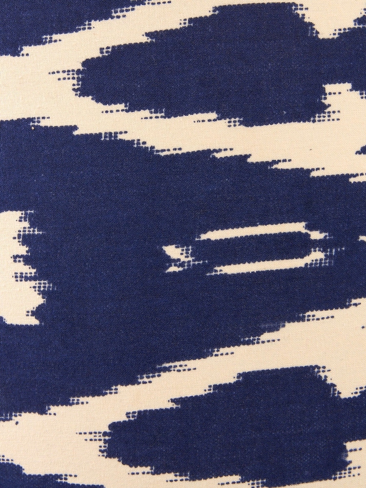 Pacific Lifestyle Ocean Blue Lars Ikat Patterned Cylinder Shade - Image 2 of 2 Pacific Lifestyle Ocean Blue Lars Ikat Patterned Cylinder Shade - Image 2 of 2