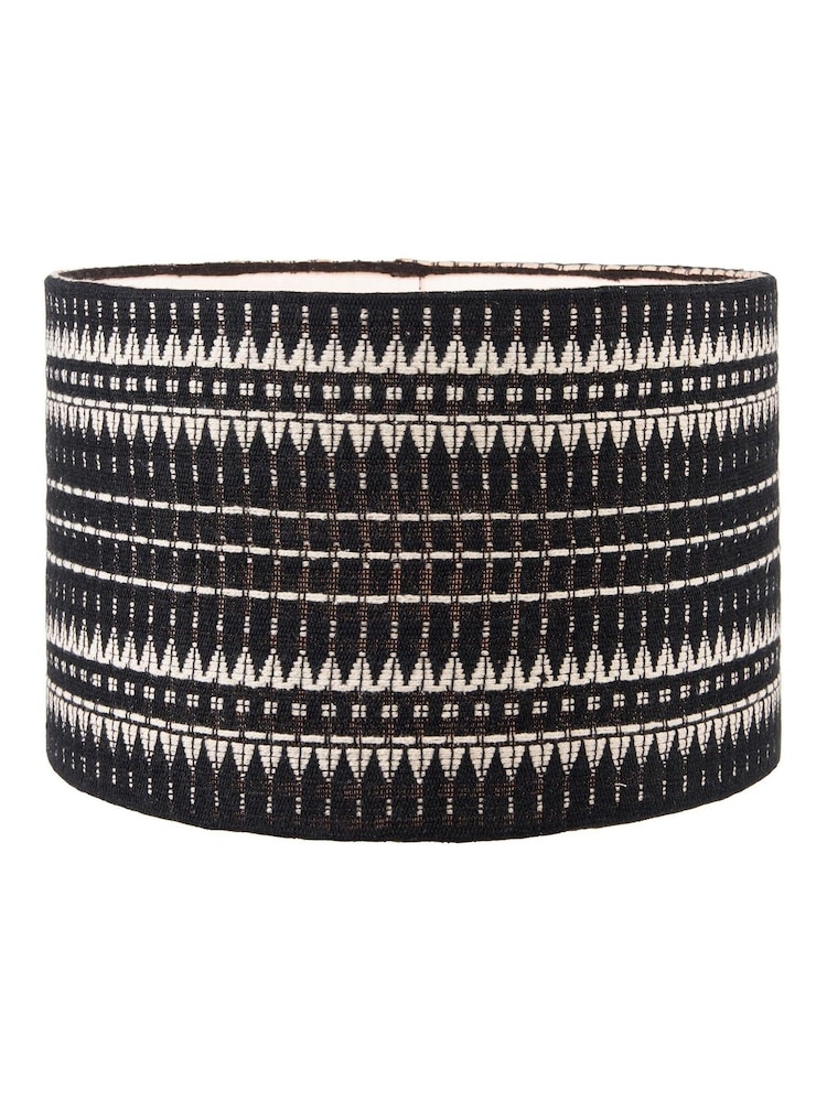 Pacific Lifestyle Black and white Ladakh Woven Cylinder Shade - Image 1 of 3