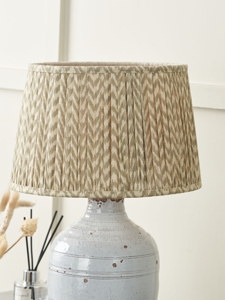 Pacific Lifestyle Taupe Vienna Chevron Mushroom Pleat Shade - Image 1 of 5