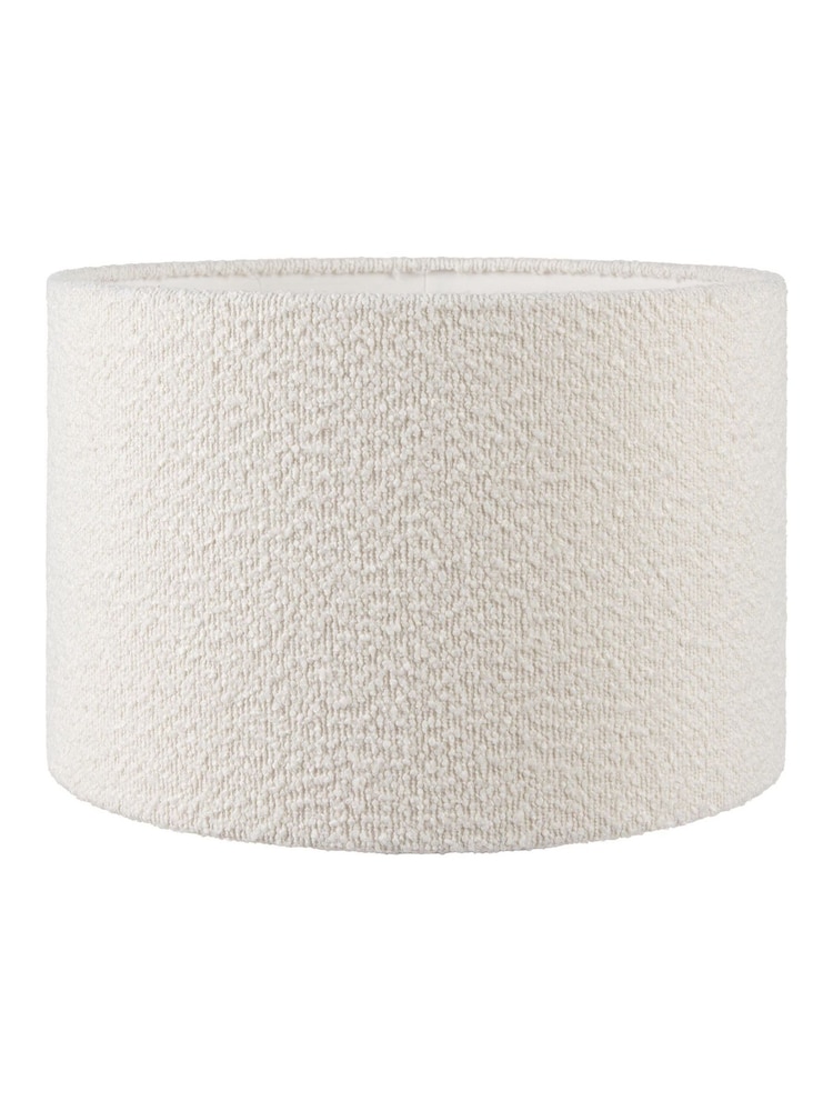 Pacific Lifestyle White Rouen Boucle Cylinder Shade - Image 1 of 3