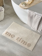 Natural Me Time Slogan 100% Cotton Bathmat - Image 1 of 4