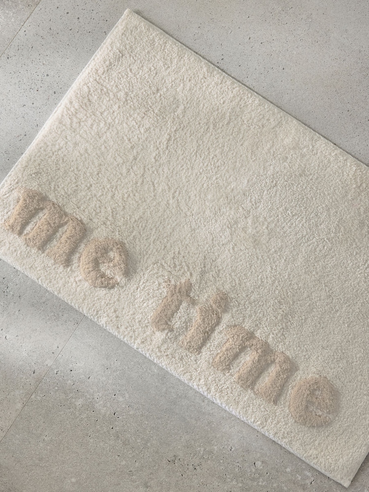 Natural Me Time Slogan 100% Cotton Bathmat - Image 2 of 4
