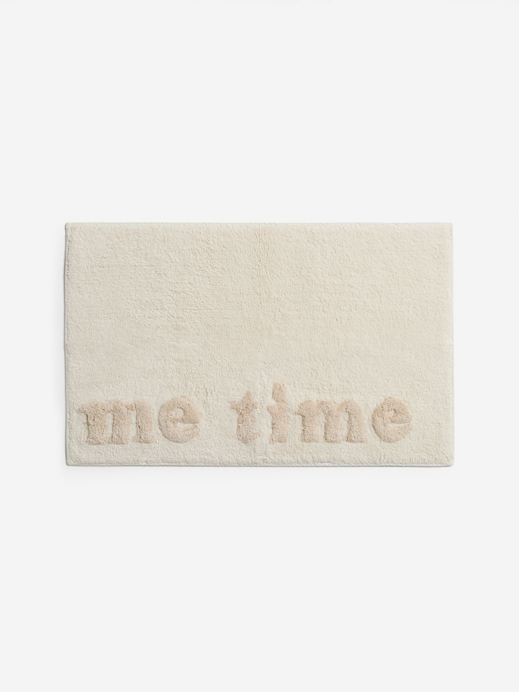 Natural Me Time Slogan 100% Cotton Bathmat - Image 4 of 4