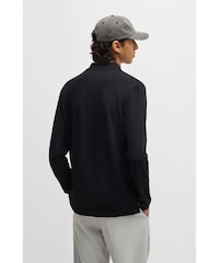 HUGO Black Logo Detail 100% Cotton Piqué Polo Shirt - Image 2 of 5