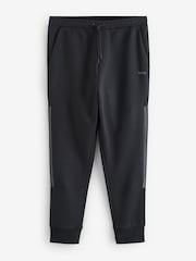 Черный - BOSS Stripe Insert Stretch Zip Neck Sweatshirt and Joggers Tracksuit Set - Image 7 of 7