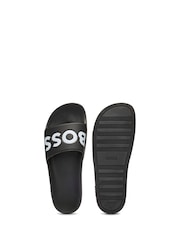 Черный - Мюли с логотипом BOSS - Image 3 of 5