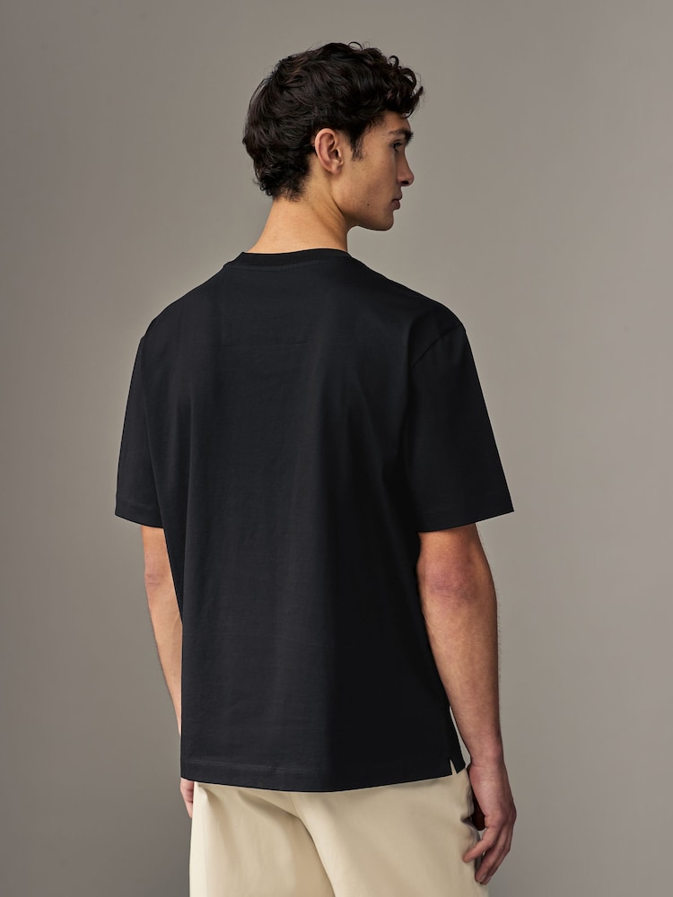 BOSS Black Mercerised 100% Cotton T-Shirt - Image 2 of 4