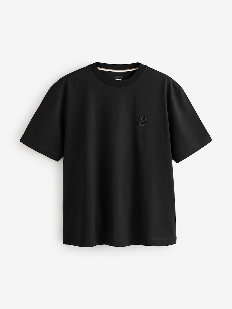 BOSS Black Mercerised 100% Cotton T-Shirt - Image 4 of 4