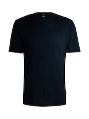 BOSS Blue Mercerised T-Shirt - Image 1 of 1
