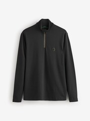 BOSS Black Piraq Quarter Zip 100% Cotton Polo Shirt - Image 4 of 4