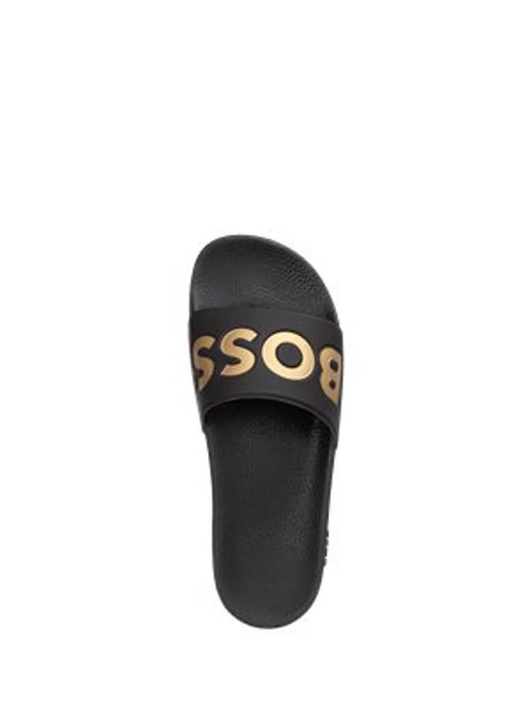 BOSS Black/Chrome Large Logo Sliders - Image 4 of 7