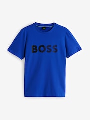BOSS Blue Tape Logo 100% Cotton Jersey T-Shirt - Image 1 of 1